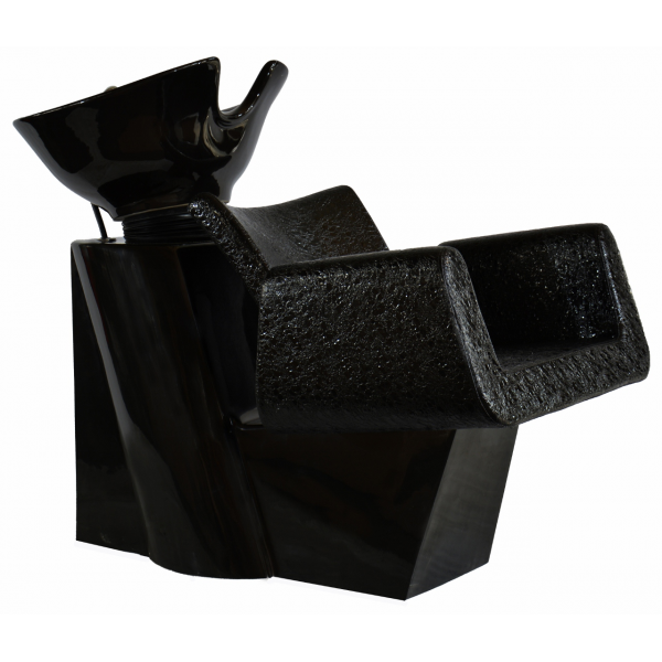 tuoli-keraamisella-pesualtaalla-texas Kampaamon pesupaikka Texas croco ,musta allas