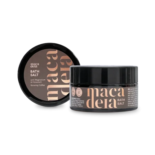 MACADEIA Relaxing Coffee Bath Salt with Magnesium & Potassium 200g MACADEIA Relaxing Coffee Bath Salt with Magnesium & Potassium 200g